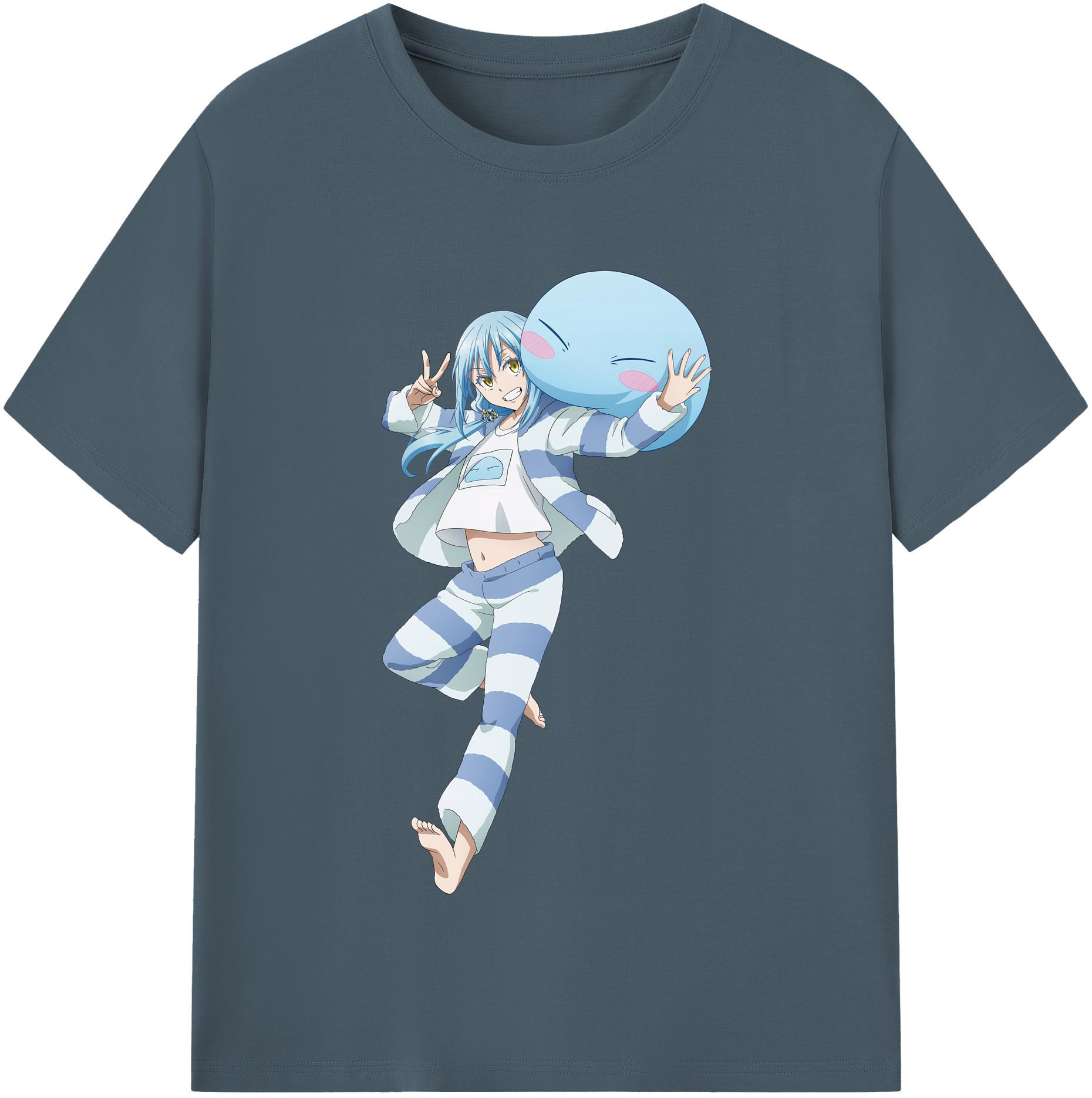 （画像用） 転スラ Regarding Reincarnated to Slime 綿100％半袖Tシャツ（フロントプリント）